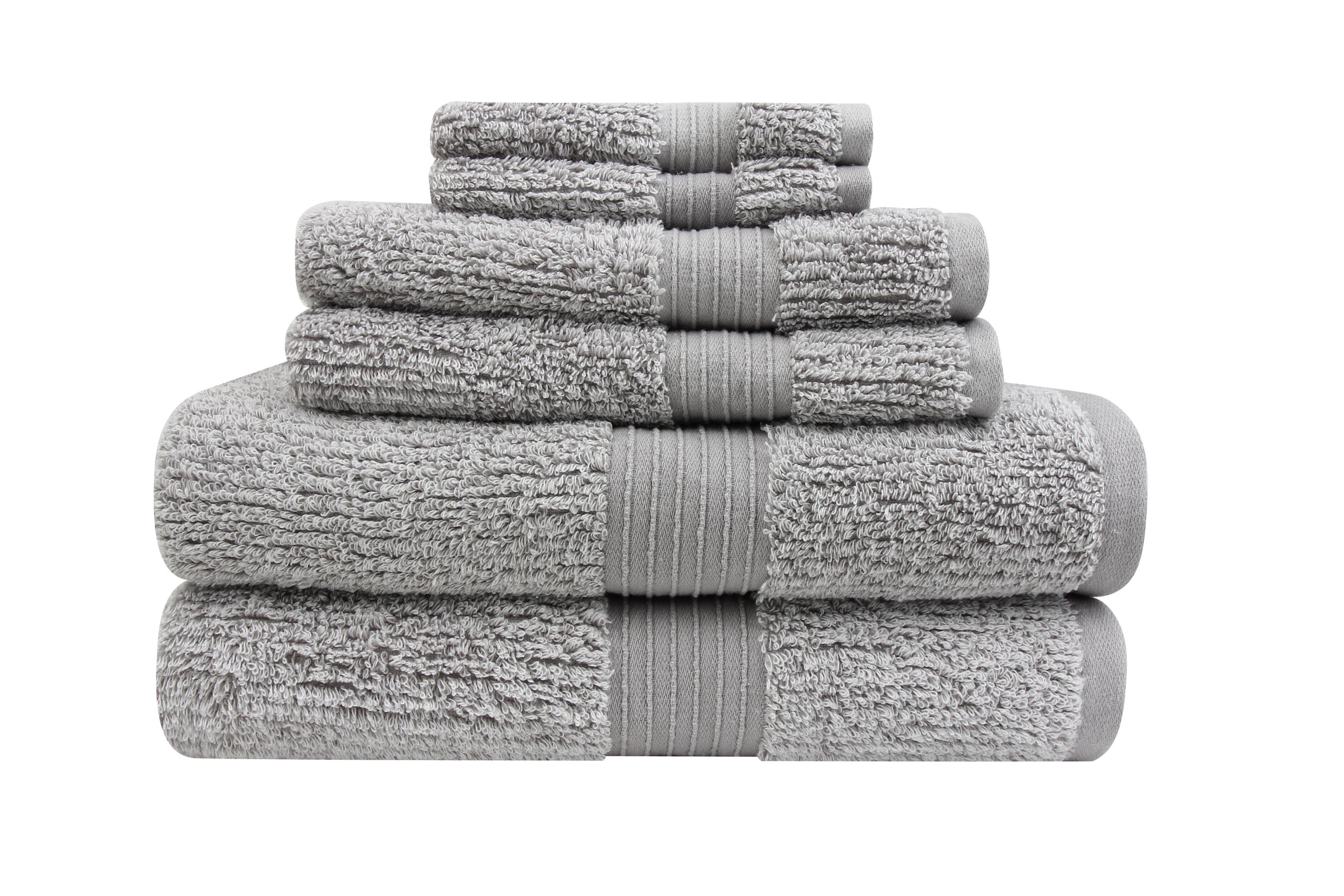Farberware By Everplush Ribbed Plush Towel -6 PC Towel Set
