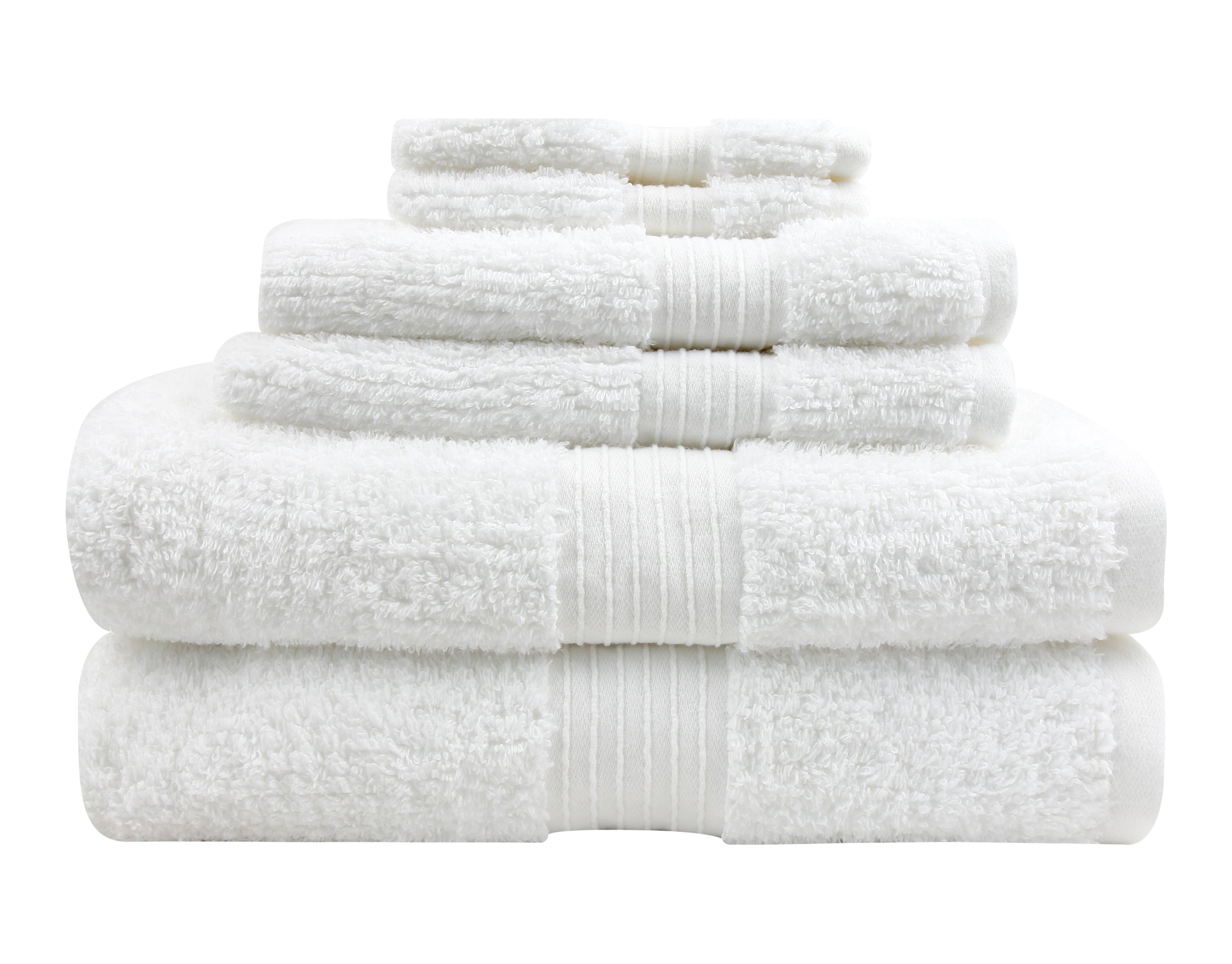 Farberware By Everplush Ribbed Plush Towel -6 PC Towel Set