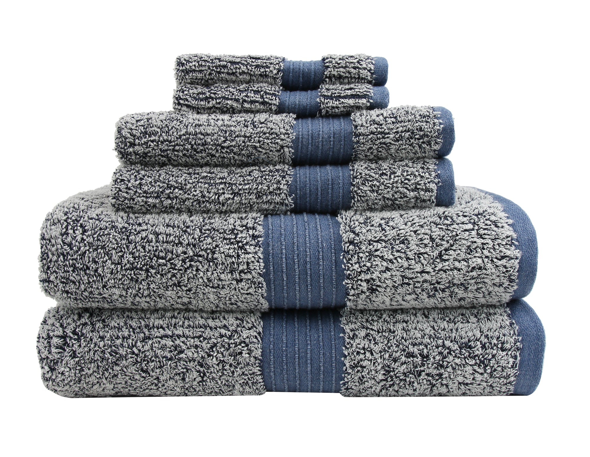 Farberware By Everplush Ribbed Plush Towel -6 PC Towel Set